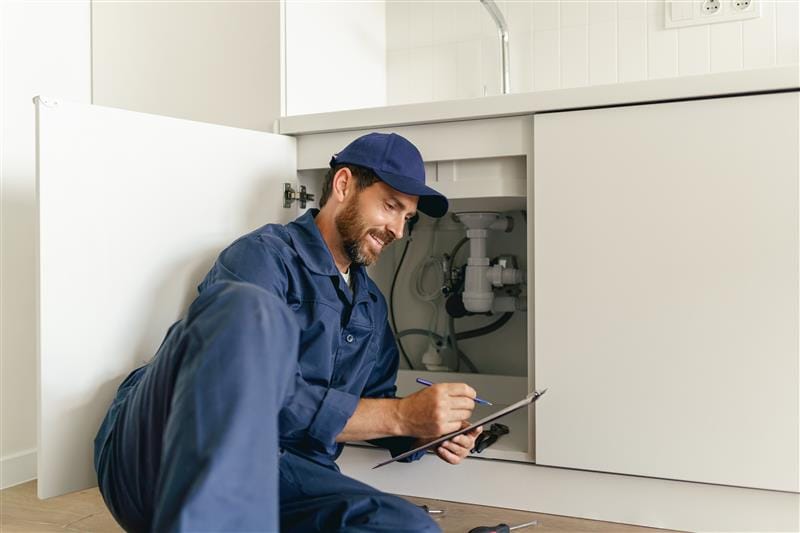 Residential plumber providing service in a Temple City home
